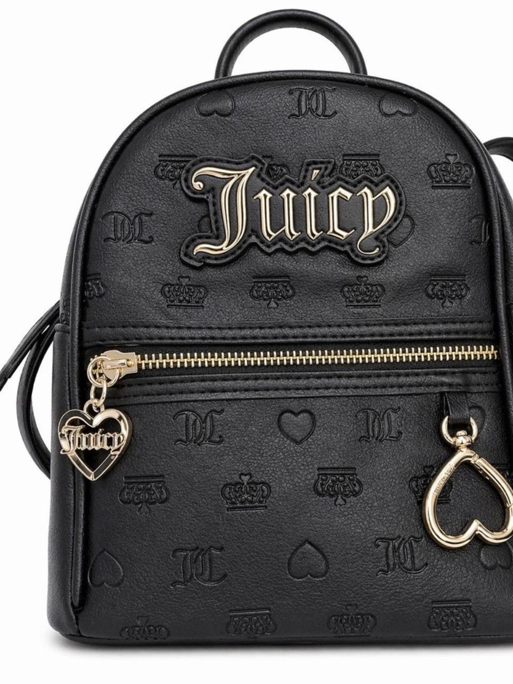 Juicy Couture Black Mini Backpack with Gold Accents